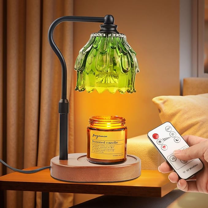 Candle Warmer Lamp with Timer and Wireless Remote Control, Dimmable Candle Warmer for Jar Candles, Height Adjustable Wax Melts Warmer, House Warming Gifts New Home Decor, Gifts for Women Mom