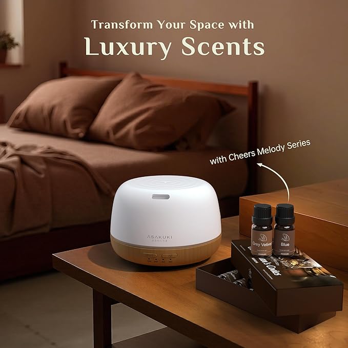 ASAKUKI Men Essential Oils Set for Diffuser, 6×10ml Cologne-Inspired Unisex Fragrance Oils for Diffusers – Elegant, Clean, and Confident Scents