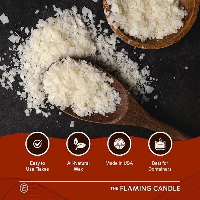 TFC All Natural Premium Soy Flakes Golden Wax 464, Easy to Melt and Measure, Candle Making Supplies for DIY Projects and Candle Making Kits (10 LB)
