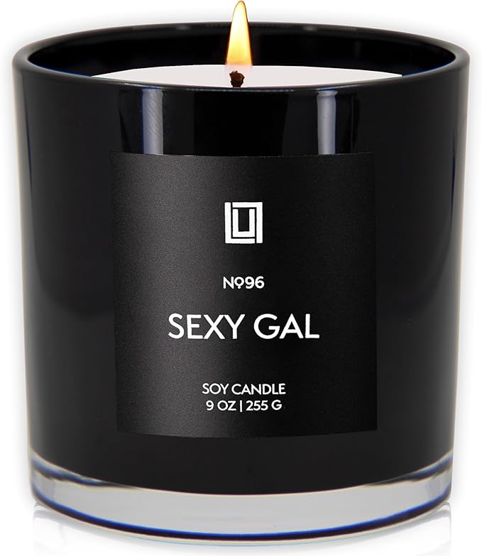 Lulu Candles | Sexy Man | Luxury Scented Soy Jar Candle | Hand Poured in The USA | Highly Scented & Long Lasting (9 Oz.)