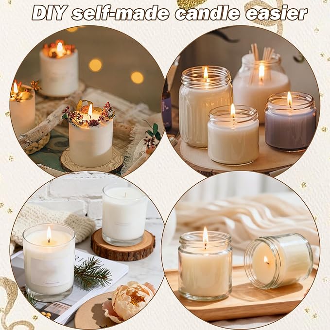 150Pcs Wooden Candle Wick Holders, Wick Holders for Candle Making with Tweezers, Wicks Bars Wax Stick Clips Center Tool for DIY Material Package Mold