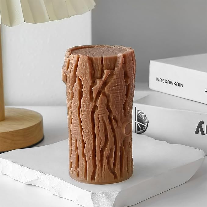 Tree Stump Silicone Candle Mold for DIY Candle Making – Perfect for Decorative Candles, Soaps, and Crafts