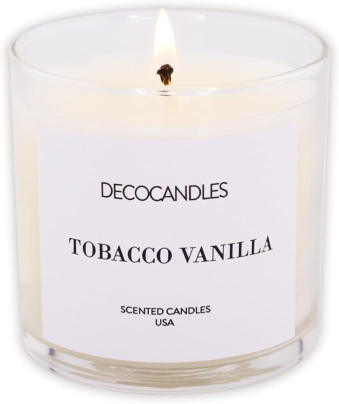 Urban Concepts by DECOCANDLES - Tobacco Vanilla - Highly Scented Soy Candle - Long Lasting - Hand Poured in USA (6 Oz.)