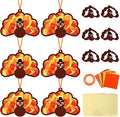 Qyeahkj 36 Set Thanksgiving Turkey Suncatchers Crafts for DIY Fall Window Tissue Paper Craft Kit Autumn Hanging Decor for Harvest Home Activity Art Project Birthday Party Favor Gift