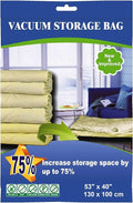 24 Pack The Largest Vacuum Seal Storage Bag Space Saver 51"x40"in (130x100cm) Jumbo size Airtight, Waterproof, for Clothes, Blankets, Pillows, Bedding, Winter Closet Organizing, Comforters.