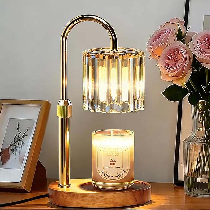 Lukasa Candle Warmer Lamp, with Timer Dimmer Adjustable Height, Home Decor, Room Decor, Wax Melt Warmer for Candles, Gifts for Mom, Birthday Gifts for Women