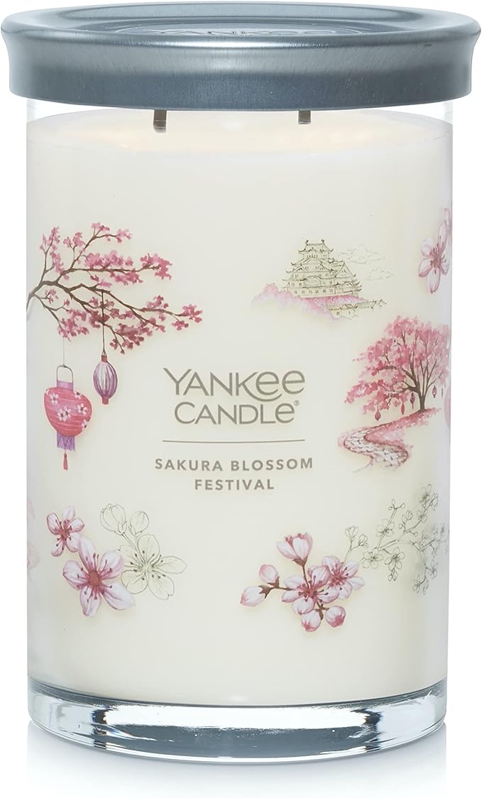 Yankee Candle Sakura Blossom Festival Scented Signature 20oz Large Tumbler 2-Wick Candle Over 60 Hours of Burn Time