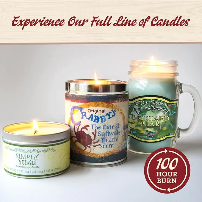 Our Own Candle Company, Lavender Vanilla Scented Mason Jar Candle, 100 Hour Burn Time, 13 Ounces
