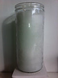 White 14 Day Unscented 1 Color Candle in Glass