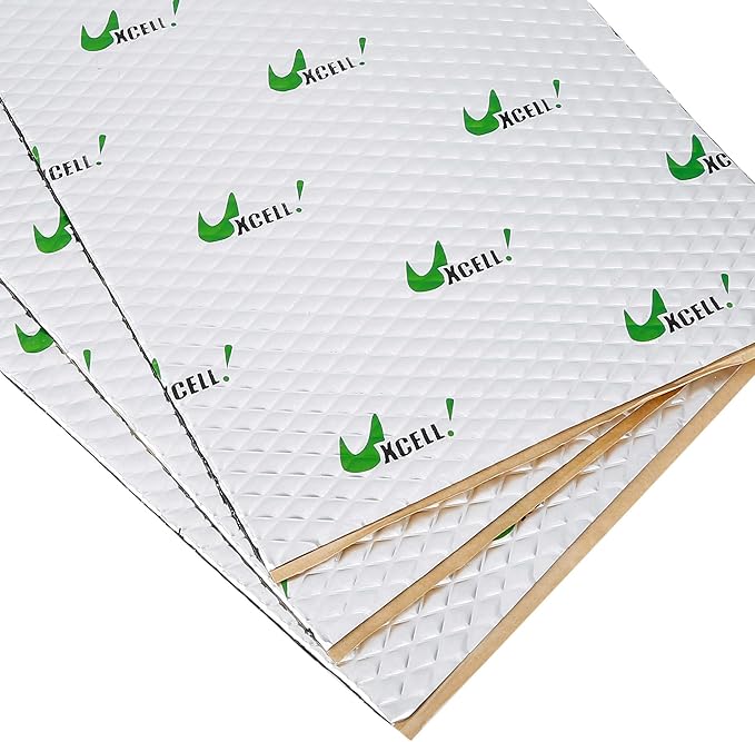uxcell 10pcs 80mil 10.5sqft Car Sound Deadener Heat Insulation Mat Butyl Pad Damping Self Adhesive Deadening Material Door Roof Floor Sound Barrier