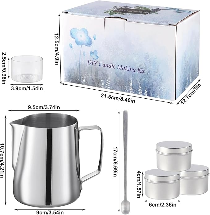 Yiodauh Candle Making Kit Simple DIY Candle-Making Set, Easy to Make, with Essential Oil for Aromatherapy