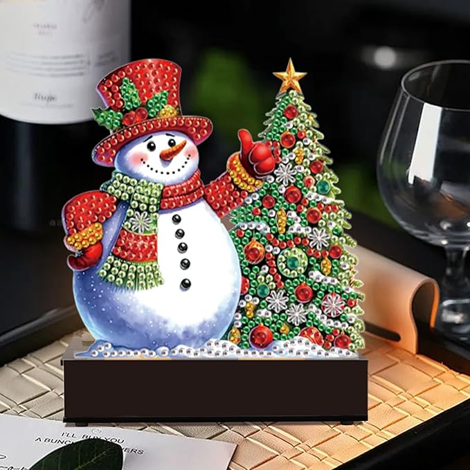 Diamond Painting Taper Candle Holders 12x11cm Candlestick Holders Centerpieces Candlestick Holders Candle Stick Holders for Home Decoration Party Housewarming Gifts Christmas Snowman