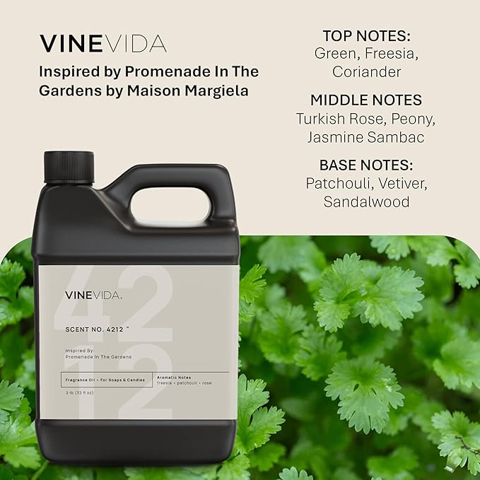 VINEVIDA [32 Oz] Scent NO. 4212 Inspired by Promenade In The Gardens | Premium Fragrance Oil for Candle Making & Soap Making | Candle Scents for Soy Wax | Scented Oils for Car Freshies & Bath Products