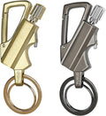 YUSUD 2 Pack Permanent Match Infinity Lighter with Multitool Keychain Bottle Opener, Reusable Waterproof Match Strike Anywhere, Forever Flint Fire Starter for Outdoor Survival, for Men