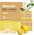 Flowcheer All Purpose Cleaner Concentrate Refills, Multi Surface Clean Refill,No Toxic Cleaning Tablets(12Pack)-Makes 192 fl oz(12x16Fl oz)Bottles of Spray Cleaner for Household&Kitchen Cleaning-Lemon