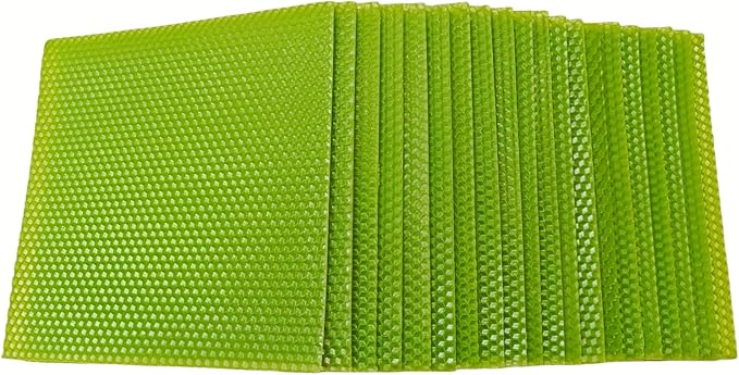 DIY Candles Sheet, Make Your Own Beeswax Candle Kit - 20 pcs in Light Green 8 * 8inch with Cotton Wicks, Make Ideal Candles for Adults