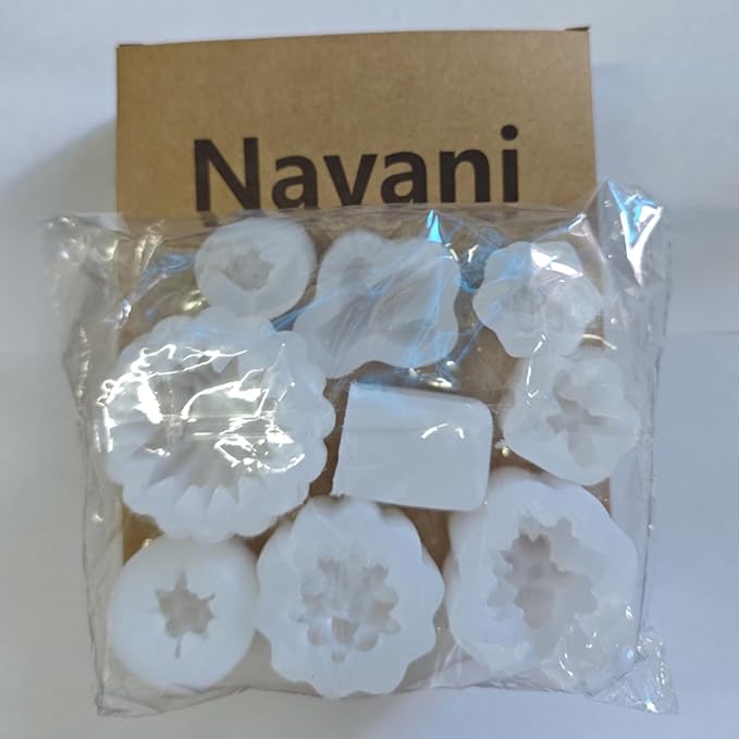 Navani 9 Pack Succulent Silicone Mold,Flower Resin Mold,Silicone Candle Molds.3D Cacti Candle Mold Silicone for Scented Candles Soaps Making, Wax, Resin Casting,Soap Cake Dessert Mousse Mold (A)