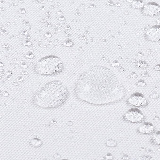 Soft Waterproof Canvas Fabric PU Backing, 600 Denier Ripstop UV Protection 30 x 60 Inch Canvas Cordura Fabric for Outdoor/Indoor, DIY Crafts, Bags, Awning, Marine, Furniture Cover(White)