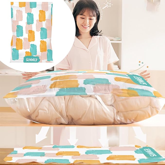 BILIKEYU Vacuum Storage Bags Space Sealer Bags Airtight Compression Bags For Clothes Pillows Comforters Blankets Bedding Household Packing (C, One Size)