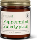 Peppermint Eucalyptus Scented Candle, Many Scents to Choose from, All Natural Non-Toxic Soy Wax, Handmade in The USA(Peppermint Eucalyptus)