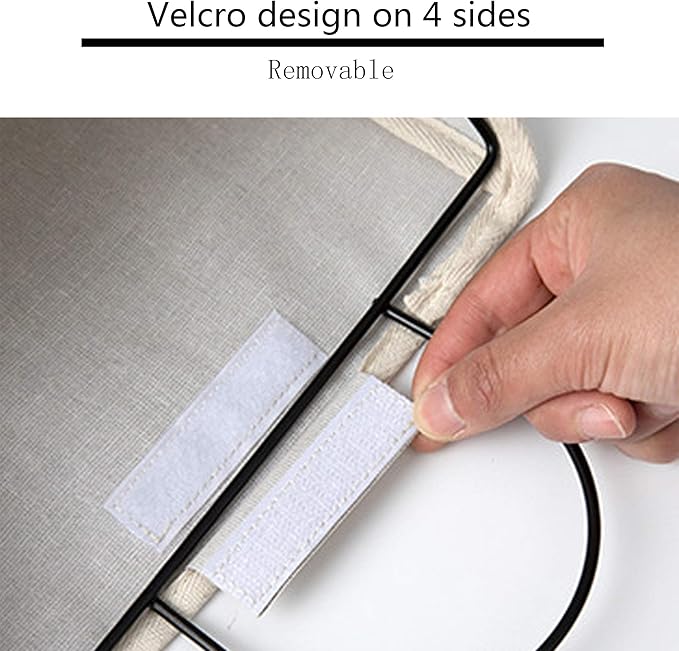 Fantasyon Wall Hanging Storage Bag, Waterproof Over The Door Closet Organizer Hanging Pocket Organizer for Bedroom, Bathroom, Linen Cotton (Gray)