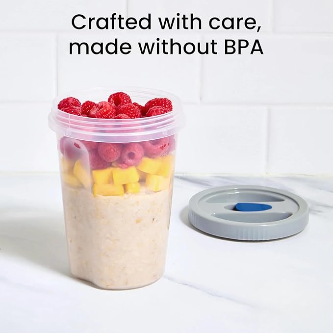 12-Piece BPA-Free Food Storage Container Set, Airtight Leakproof, Dishwasher & Refrigerator Safe, Stackable Reusable Boxes for Meal Prep & Kitchen Organization