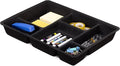 Navaris Felt Drawer Organizer Tray - Tidy Desk Drawers, Office Supplies, Jewelry, Cosmetics, Small Personal Items and Accessories - Black