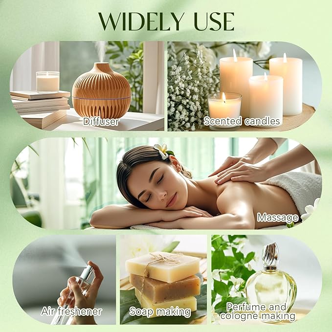 12 pcs Essential Oils Set, Pure Essential Oil for Diffuser, Humidifiers, Skin Care, Massage, Fragrance Oil Scent for DIY Candle and Soap Making, Gift for Friend