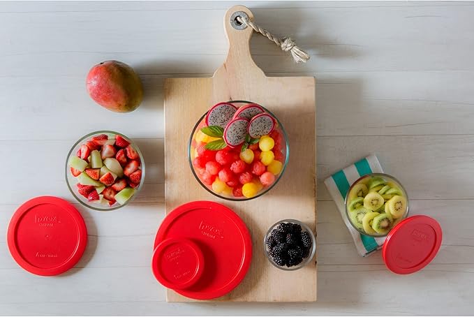 Pyrex Simply Store 2-Cup Single Glass Food Storage Container with Plastic Lid