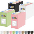 Oterri Cardboard File Organizer Box for Hanging File Folders Letter Size,File Box for Computer Desk,File Cabinet,Working Home,Office,Classroom (Multi color, Letter Size - 4 Packs)