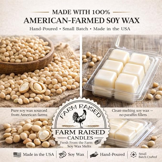 Farm Raised Candles - USA Grown Soy Wax Melts - Fall Spice - Bakery Variety Pack – 5 Pack, 16oz Total – Wax Melts Warmer Scents – Cinnamon, Pumpkin, Pecan Waffles, Cozy Kitchen Scents