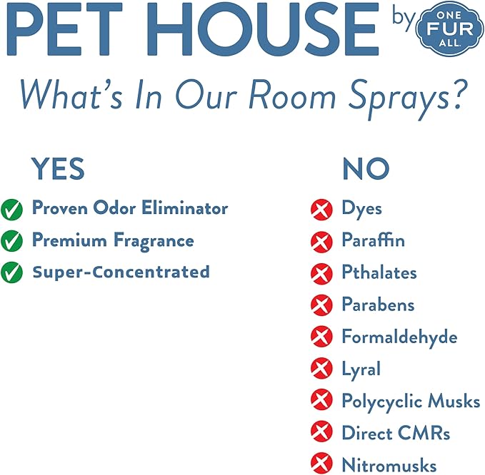 One Fur All Room Spray for Pet Odor, 4 OZ Concentrated Pet Friendly Air Freshener, Vanilla Sandalwood Pack of 2