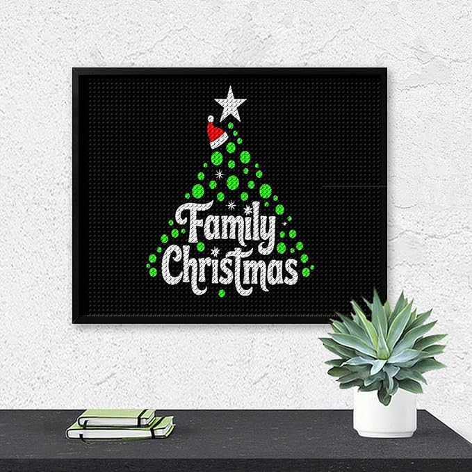 AIVKIEJK Diamond Painting Kits for Adults - Cute Family Christmas Painting DIY 5D Full Drill Diamond Dots Paintings with Diamonds Gem Art and Crafts Home Decor 16"x20"
