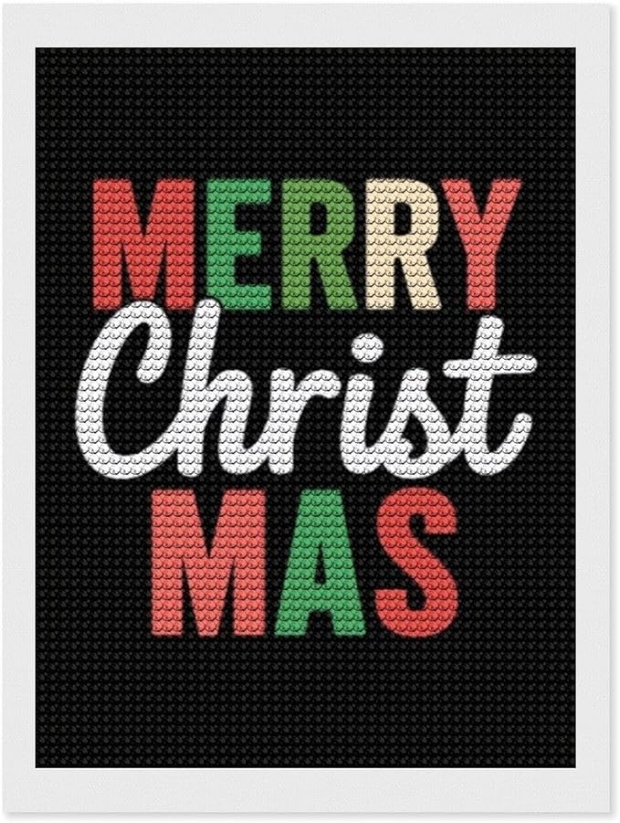 AIVKIEJK Diamond Painting Kits for Adults - Merry Christmas Painting DIY 5D Full Drill Diamond Dots Paintings with Diamonds Gem Art and Crafts Home Decor 12"x16"