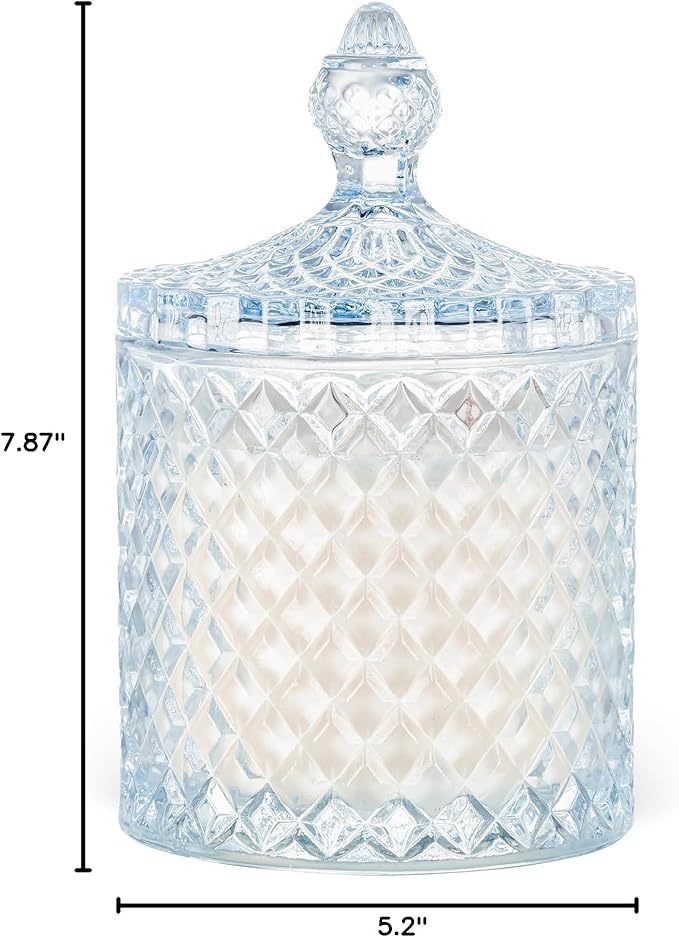 Lemongrass & Ginger Scented Candle, 14.8 Natural Soy Wax, Large Wood Wick Candles for Home Scented,70 Hours Long Burning time,Clea Burn,Non Toxic, Luxury Candle Gift for Women & Men