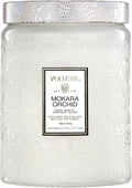 Voluspa Mokara Orchid, Large Candle Jar, 18 oz, 100 Hour Burn Time, All Natural Wicks and Coconut Wax for Clean Burning, Vegan, Poured in The USA