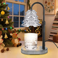 Christmas Tree Shape Candle Warmer Lamp with Timer Dimmable Adjustable Height Wax Warmer Lamp for Jar Candles With 2 Bulbs, Birthday Gifts for Women Mom, House Warming Gifts New Home Deco - Grey