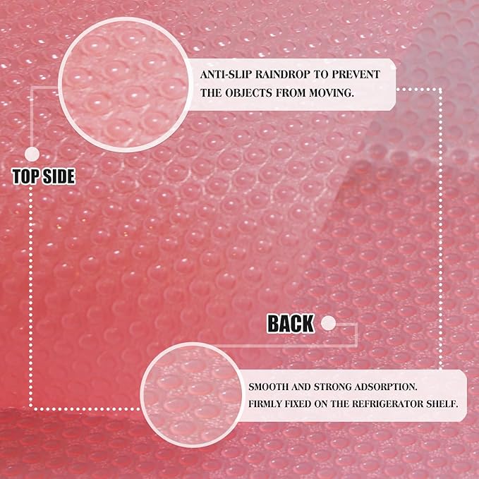 20Pcs Refrigerator Liners, Washable Fridge Liner Shelf Mats Refrigerator Pads for Cupboard Cabinet Drawer Home Kitchen Accessories Organization (Pink)