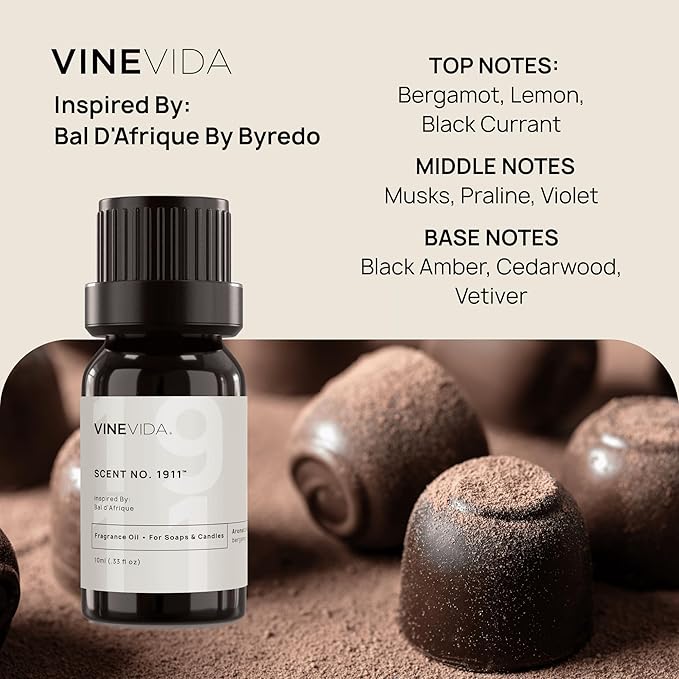 VINEVIDA [0.33 Oz] Inspired by: Bal D'Afrique; Fragrance Oil for Candle Making and Soap Making - Premium Candle Scents for Soy Candles