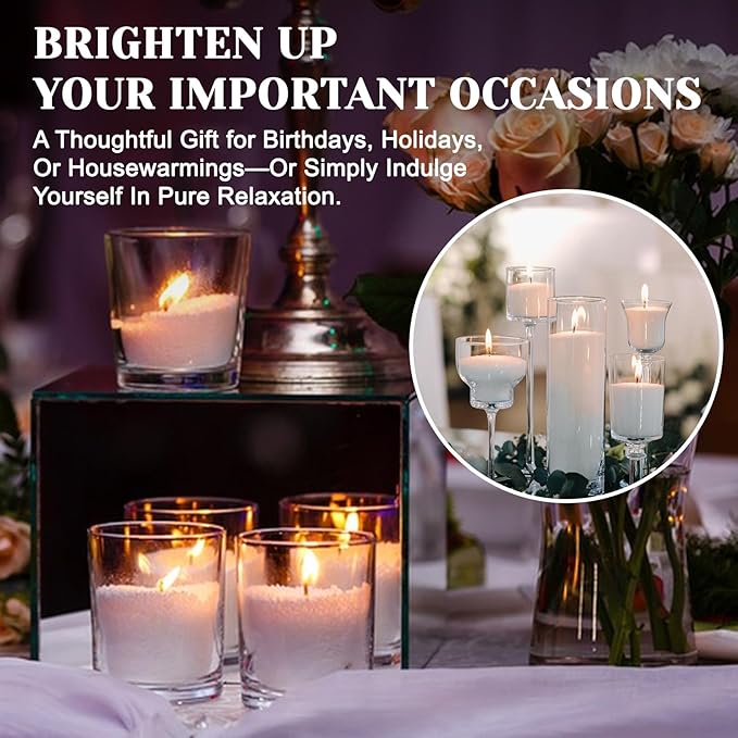 Candle Sand with Wicks, 1.1LB Pearled Candle, DIY Bead Powder Sand Wax Making kit Included 20 Pcs Wicks, Refillable, Non Toxic for Handmade, Wedding and Party Decorations (Lavender Forest)
