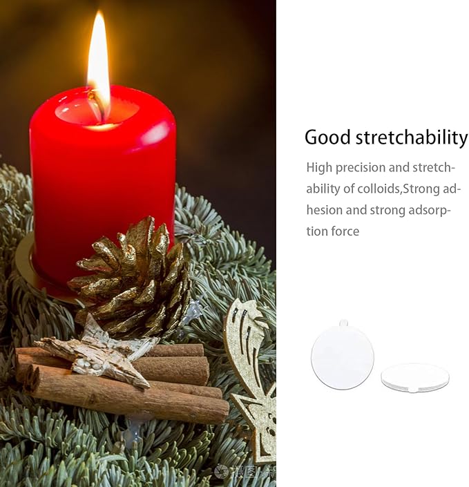 20 PCS Candle Wick Stickers,Candle Making Supplies,Double-Sided Heat Resistant Candle Wick Stickers Adhere Steady in Hot Wax Stickers,Hot Wax Stickers for Candle Making