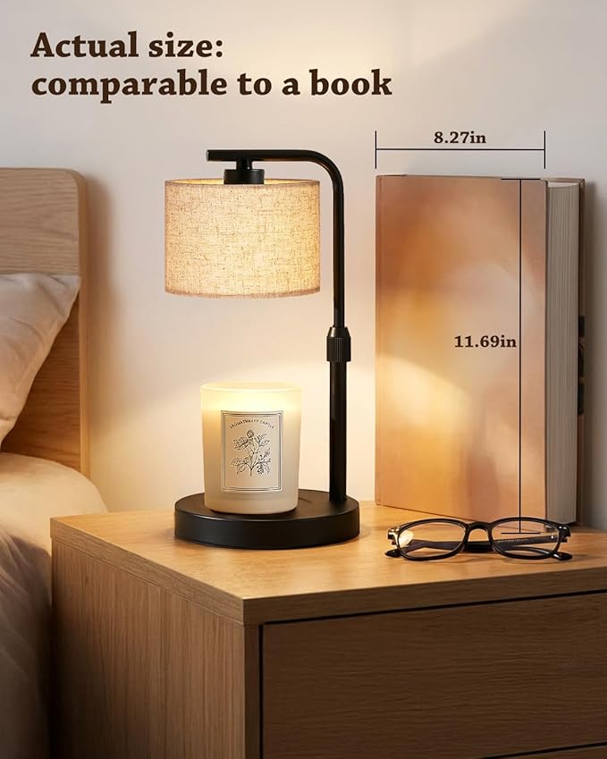 Candle Warmer Lamp with Timer Dimmer, Height Adjustable Electric Candle Lamp Warmer with 2 Bulbs, Birthday Gifts for Women Mom, Gift for Home Decor
