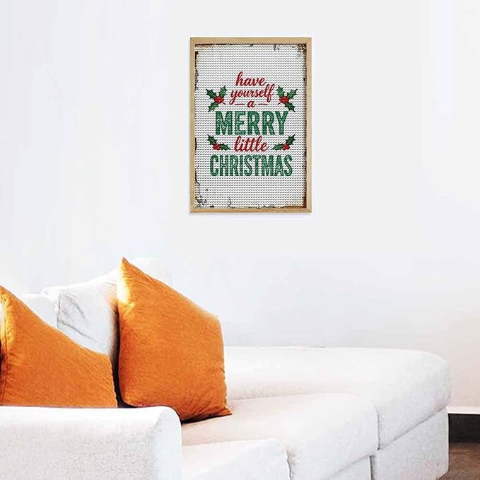 AIVKIEJK Diamond Painting Kits for Adults - Merry Christmas Santa Painting DIY 5D Full Drill Diamond Dots Paintings with Diamonds Gem Art and Crafts Home Decor 8"x12"