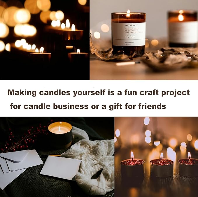 1.2L Candle Making Pouring Pot Wax Pitcher Wax Pouring Pot Candle Making Pitcher with Heat-Resistant Handle and Dripless Pouring Spout Design with Candle Jars, Wicks, Stickers and Wicks Holders