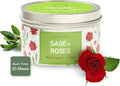 MAGNIFICENT 101 Sage & Roses Aromatherapy Candle for Space Cleansing - 6 oz Soy Wax - 35-Hour Burn - Long-Lasting Fragrance & Manifestation - Meditation Accessory & Spiritual Decor