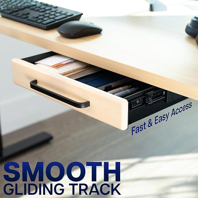 VIVO Under Desk Mounted Sliding Pull-out Drawer for Office Desk, Pull Handle, Storage Organizer for Sit Stand Workstation