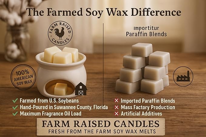 Farm Raised Candles Weekend Variety 5 Pack Soy Wax Melts – Fresh from the Farm Scented Wax Cubes for Warmers – 5 Hotel & Spa Inspired Fragrances – Farm Fresh Wax Melts – USA Made