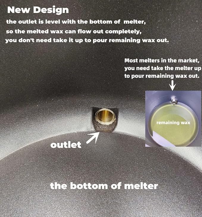 wonnv Electric Wax Melter for Candle Making, 7 Qts (14 Lbs), Soy Wax Melting Pot Kit with Quick Pour Valve