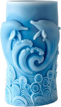 Ocean Animal Cylinder Candle & Resin Mold - Resin Casting Silicone Molds for Home Decor & Candle Making Wave Spiral Mold