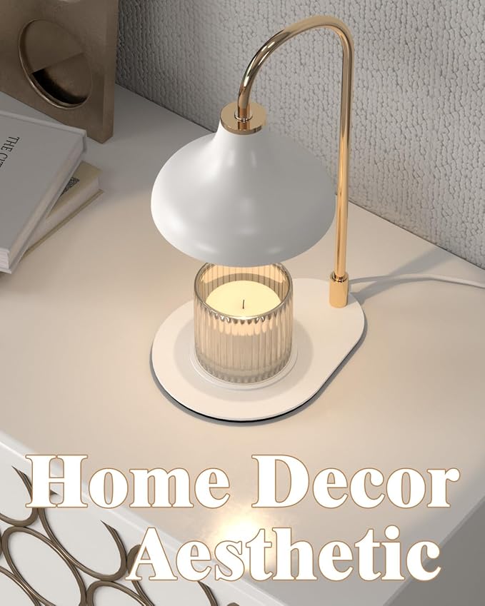 Gifts for Women – White Candle Warmer Lamp with Timer & Dimmer for Scented Jar Candles, Ideal Home Décor Gift for Women, Includes 2 Bulbs